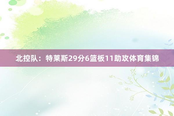 北控队:特莱斯29分6篮板11助攻体育集锦