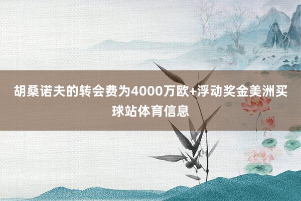 胡桑诺夫的转会费为4000万欧+浮动奖金美洲买球站体育信息