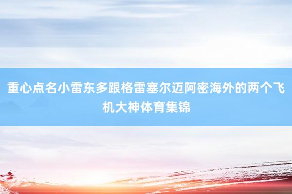 重心点名小雷东多跟格雷塞尔迈阿密海外的两个飞机大神体育集锦