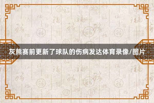 灰熊赛前更新了球队的伤病发达体育录像/图片