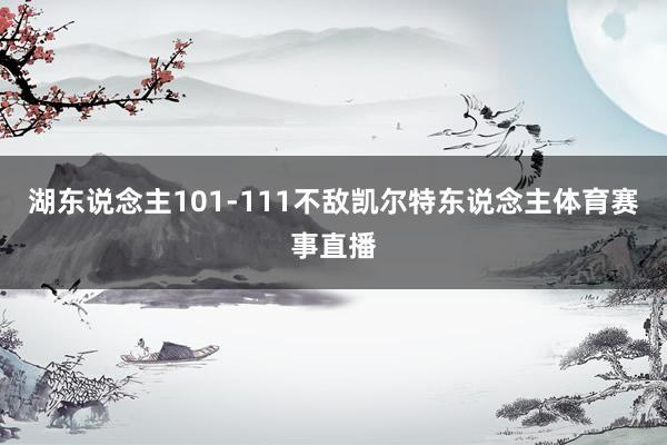 湖东说念主101-111不敌凯尔特东说念主体育赛事直播