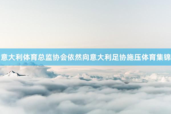 意大利体育总监协会依然向意大利足协施压体育集锦