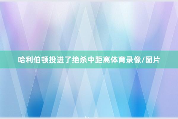 哈利伯顿投进了绝杀中距离体育录像/图片