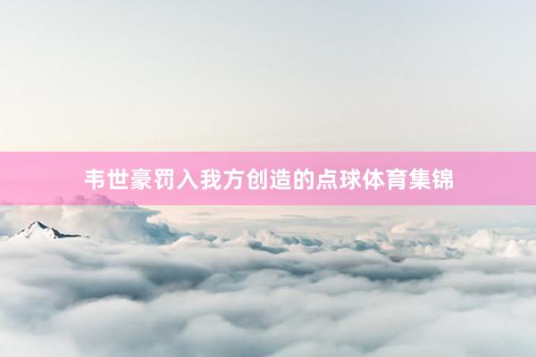 韦世豪罚入我方创造的点球体育集锦