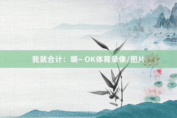 我就合计:噢~ OK体育录像/图片