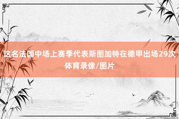 这名法国中场上赛季代表斯图加特在德甲出场29次体育录像/图片