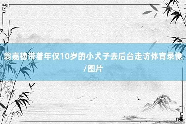 翁嘉穗带着年仅10岁的小犬子去后台走访体育录像/图片