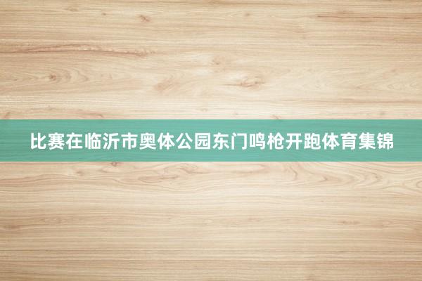 比赛在临沂市奥体公园东门鸣枪开跑体育集锦