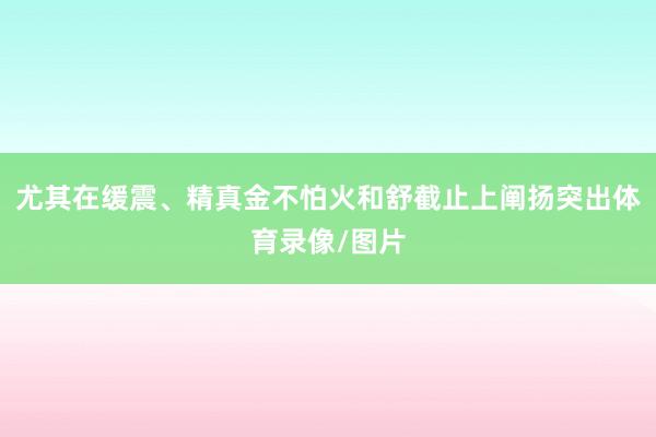 尤其在缓震、精真金不怕火和舒截止上阐扬突出体育录像/图片