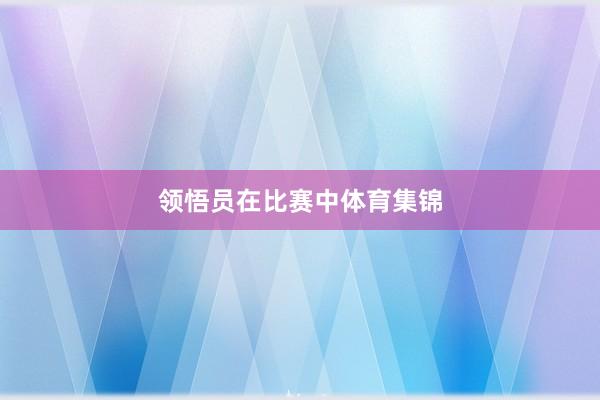 领悟员在比赛中体育集锦