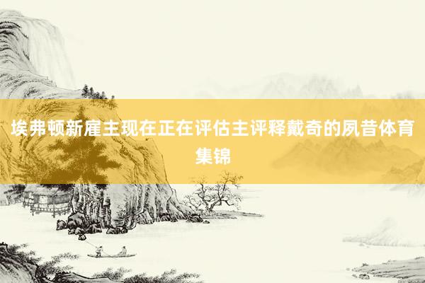 埃弗顿新雇主现在正在评估主评释戴奇的夙昔体育集锦