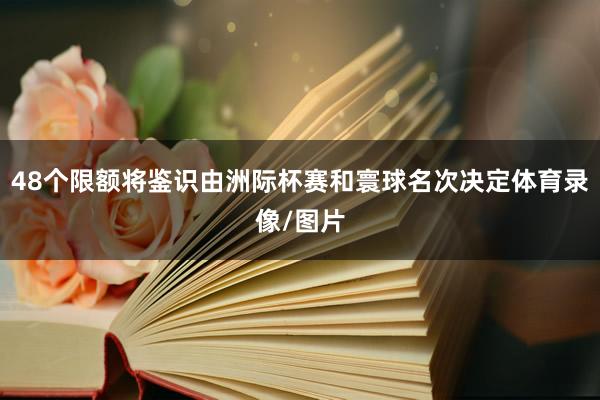 48个限额将鉴识由洲际杯赛和寰球名次决定体育录像/图片