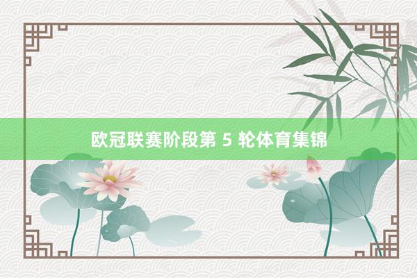 欧冠联赛阶段第 5 轮体育集锦