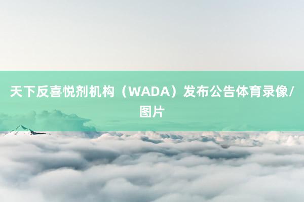 天下反喜悦剂机构(WADA)发布公告体育录像/图片