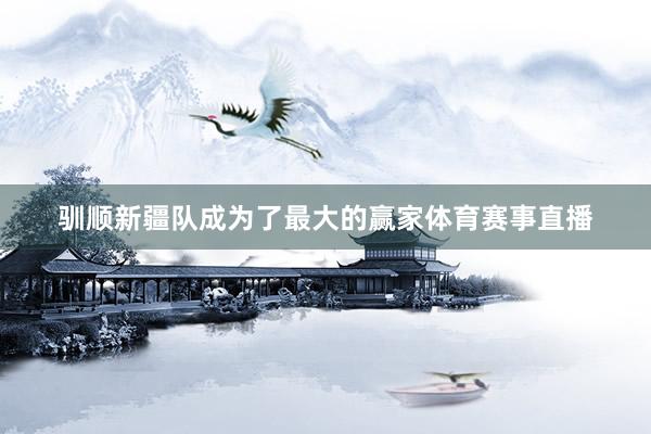 驯顺新疆队成为了最大的赢家体育赛事直播