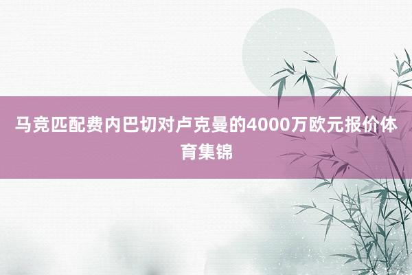 马竞匹配费内巴切对卢克曼的4000万欧元报价体育集锦
