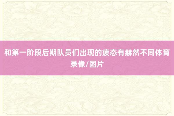 和第一阶段后期队员们出现的疲态有赫然不同体育录像/图片