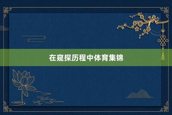 在窥探历程中体育集锦