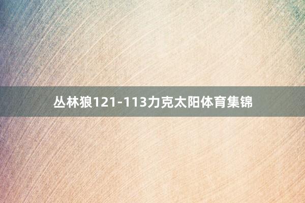 丛林狼121-113力克太阳体育集锦