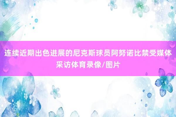 连续近期出色进展的尼克斯球员阿努诺比禁受媒体采访体育录像/图片