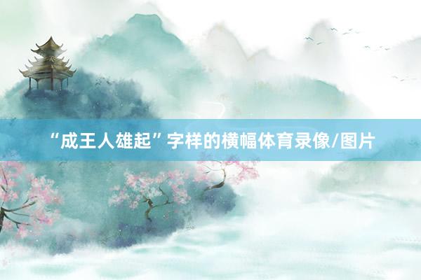 “成王人雄起”字样的横幅体育录像/图片