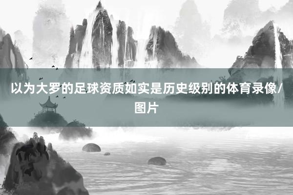 以为大罗的足球资质如实是历史级别的体育录像/图片