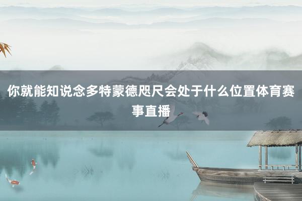 你就能知说念多特蒙德咫尺会处于什么位置体育赛事直播