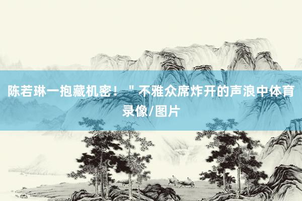 陈若琳一抱藏机密！＂不雅众席炸开的声浪中体育录像/图片