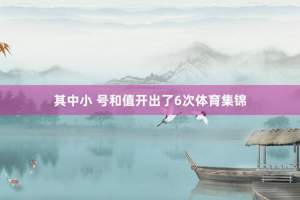其中小 号和值开出了6次体育集锦