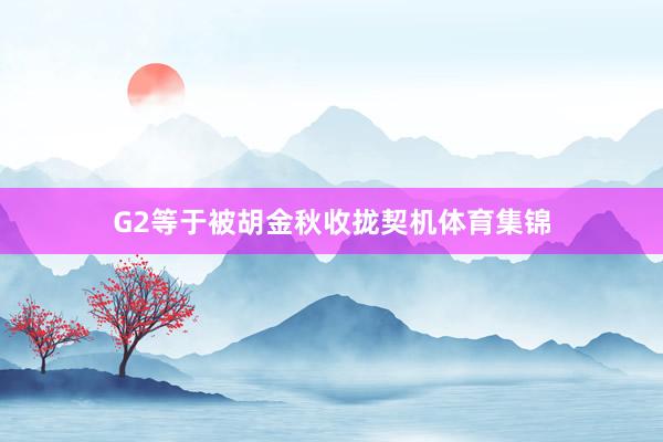 G2等于被胡金秋收拢契机体育集锦