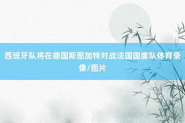 西班牙队将在德国斯图加特对战法国国度队体育录像/图片