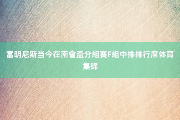 富明尼斯当今在南會盃分組賽F組中排排行席体育集锦