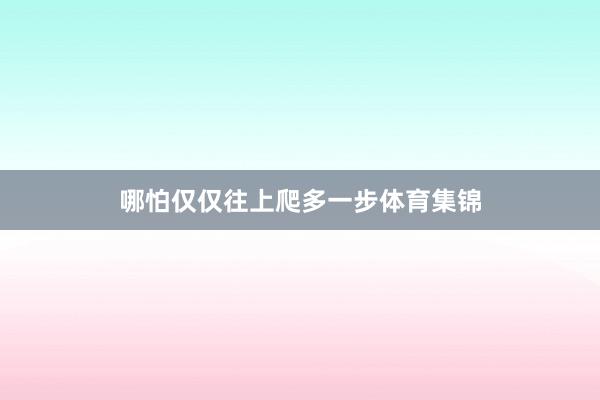 哪怕仅仅往上爬多一步体育集锦