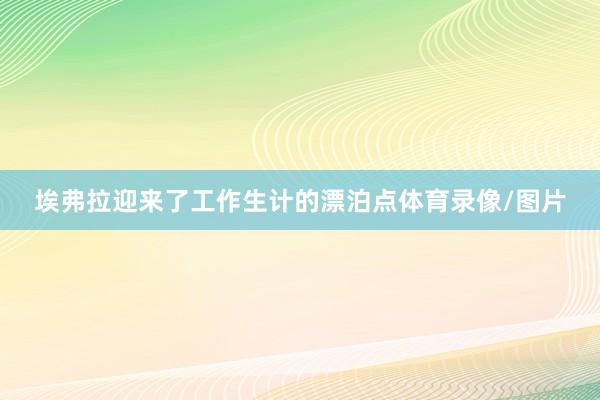埃弗拉迎来了工作生计的漂泊点体育录像/图片