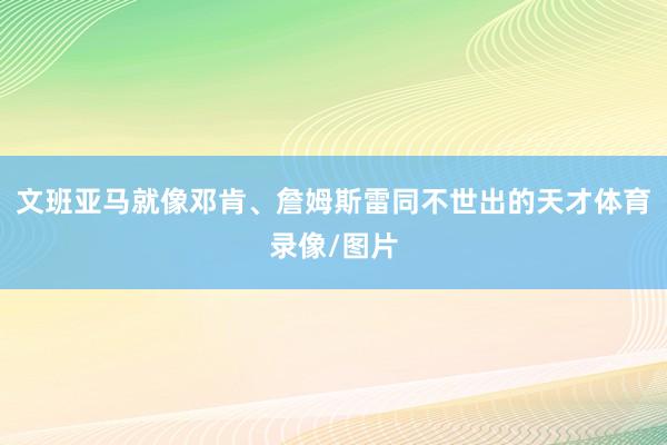 文班亚马就像邓肯、詹姆斯雷同不世出的天才体育录像/图片