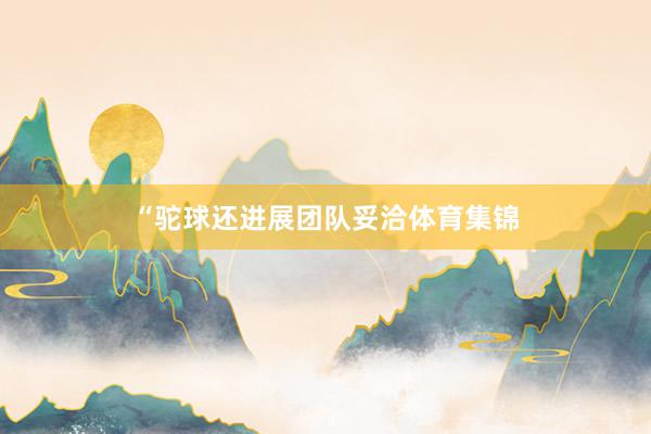 “驼球还进展团队妥洽体育集锦