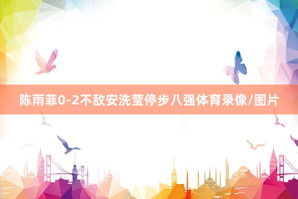 陈雨菲0-2不敌安洗莹停步八强体育录像/图片