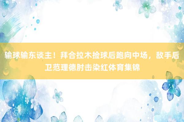 输球输东谈主！拜合拉木捡球后跑向中场，敌手后卫范理德肘击染红体育集锦