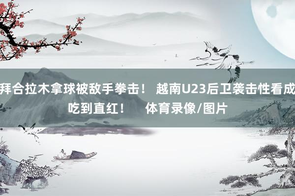 拜合拉木拿球被敌手拳击！ 越南U23后卫袭击性看成吃到直红！    体育录像/图片