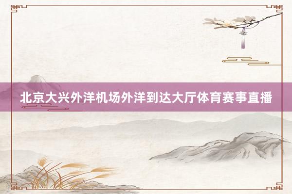 北京大兴外洋机场外洋到达大厅体育赛事直播