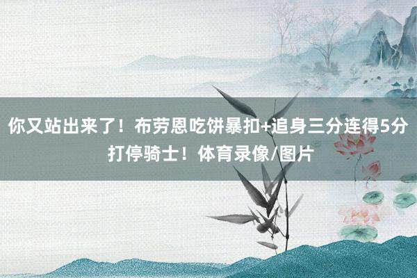 你又站出来了！布劳恩吃饼暴扣+追身三分连得5分 打停骑士！体育录像/图片