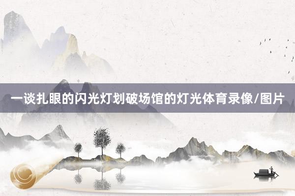 一谈扎眼的闪光灯划破场馆的灯光体育录像/图片