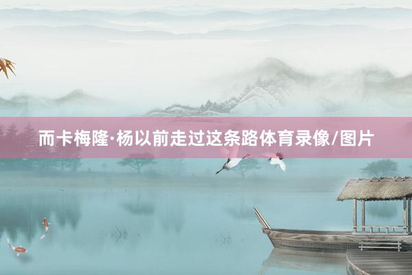 而卡梅隆·杨以前走过这条路体育录像/图片