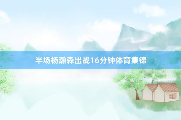 半场杨瀚森出战16分钟体育集锦