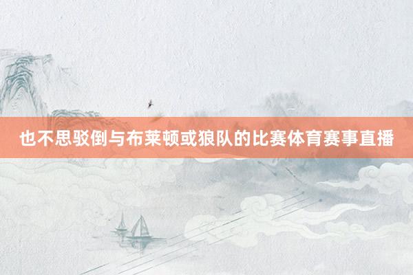 也不思驳倒与布莱顿或狼队的比赛体育赛事直播