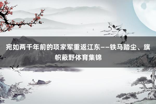 宛如两千年前的项家军重返江东——铁马踏尘、旗帜蔽野体育集锦