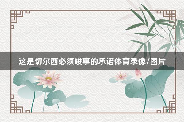 这是切尔西必须竣事的承诺体育录像/图片