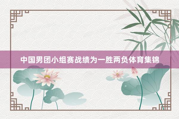 中国男团小组赛战绩为一胜两负体育集锦