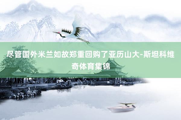 尽管国外米兰如故郑重回购了亚历山大-斯坦科维奇体育集锦